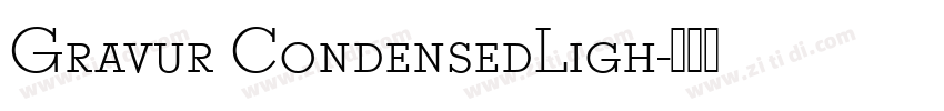 Gravur CondensedLigh字体转换